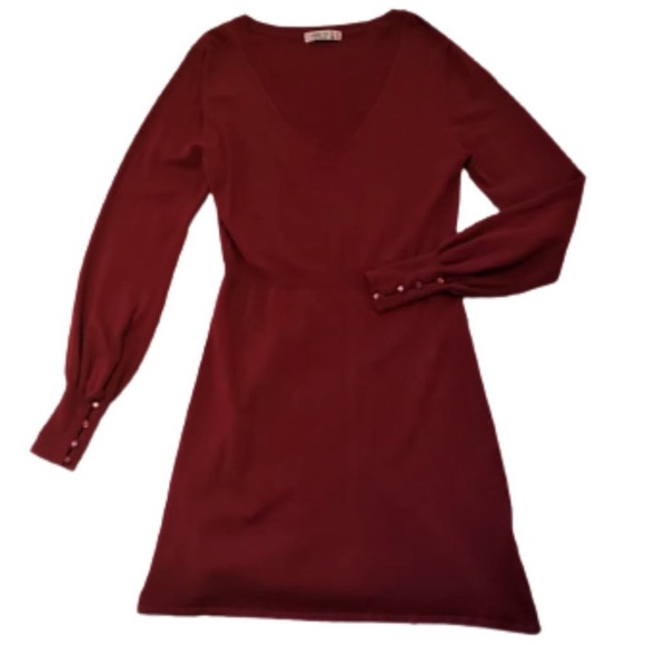 Simons Créer Vert bamboo sweater dress M - Picture 1 of 6